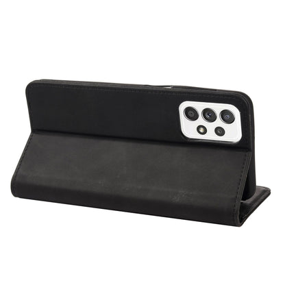 For Samsung Galaxy A33 5G Skin Feel Splicing Leather Phone Case(Black) by buy2fix