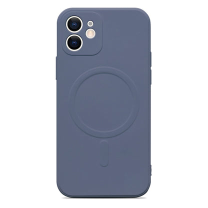 For iPhone 12 mini Liquid Silicone Full Coverage Magsafe Phone Case (Grey) by buy2fix