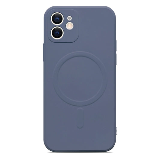 For iPhone 12 mini Liquid Silicone Full Coverage Magsafe Phone Case (Grey) by buy2fix