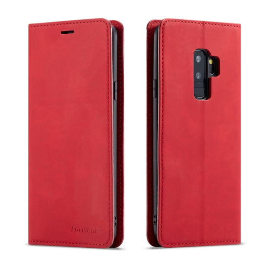 For Galaxy S9 Forwenw Dream Series Oil Edge Strong Magnetism Horizontal Flip Leather Case with Holder & Card Slots & Wallet & Photo Frame(Red)