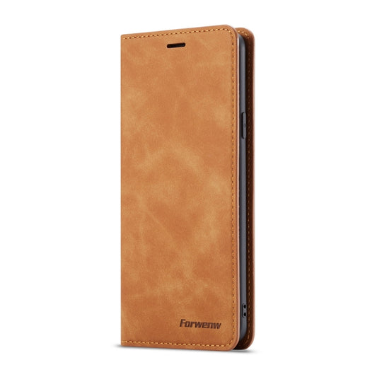 For Galaxy S9 Forwenw Dream Series Oil Edge Strong Magnetism Horizontal Flip Leather Case with Holder & Card Slots & Wallet & Photo Frame(Brown) by Forwenw