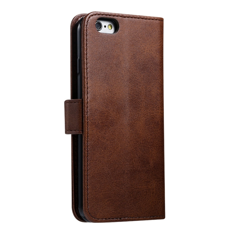 For iPhone 6 GUSSIM Magnetic Horizontal Flip Leather Case with Holder & Card Slots & & Wallet(Brown) - More iPhone Cases by GUSSIM | Online Shopping UK | buy2fix