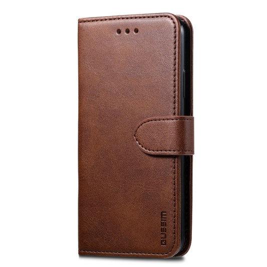 For iPhone X / XS GUSSIM Magnetic Horizontal Flip Leather Case with Holder & Card Slots & & Wallet(Brown) by GUSSIM