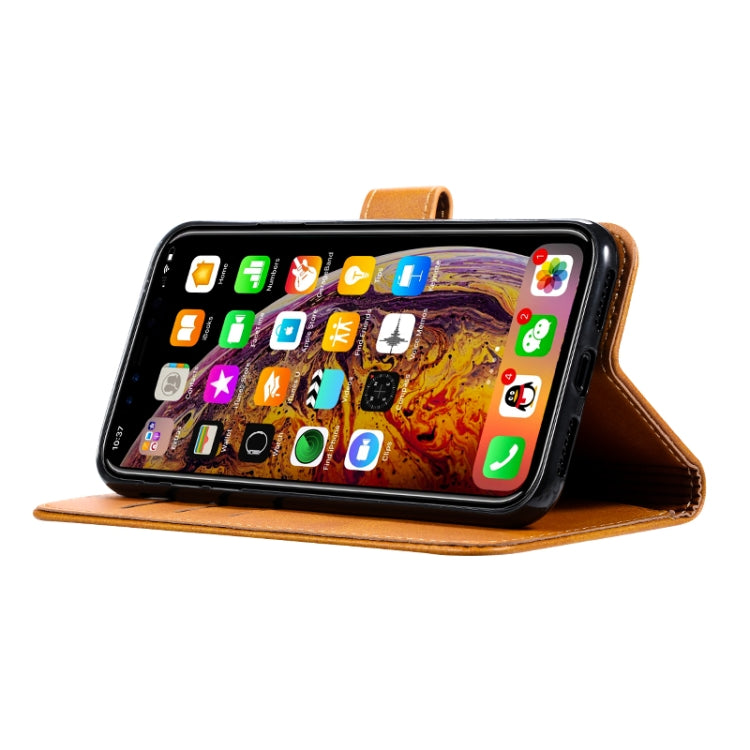 For iPhone XR GUSSIM Magnetic Horizontal Flip Leather Case with Holder & Card Slots & Wallet(Brown) - More iPhone Cases by GUSSIM | Online Shopping UK | buy2fix