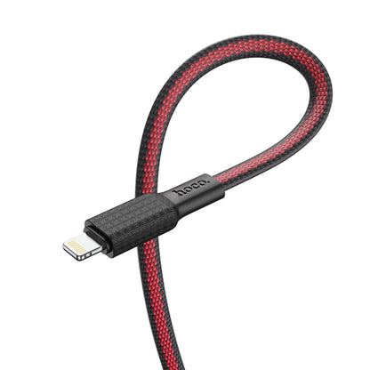 hoco X69 8 Pin Jaeger Charging Data Cable, Length: 1m(Black Red) - Normal Style Cable by hoco | Online Shopping UK | buy2fix