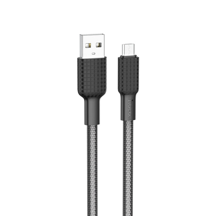 hoco X69 Micro USB Jaeger Charging Data Cable, Length: 1m(Black White) - Micro USB Cable by hoco | Online Shopping UK | buy2fix