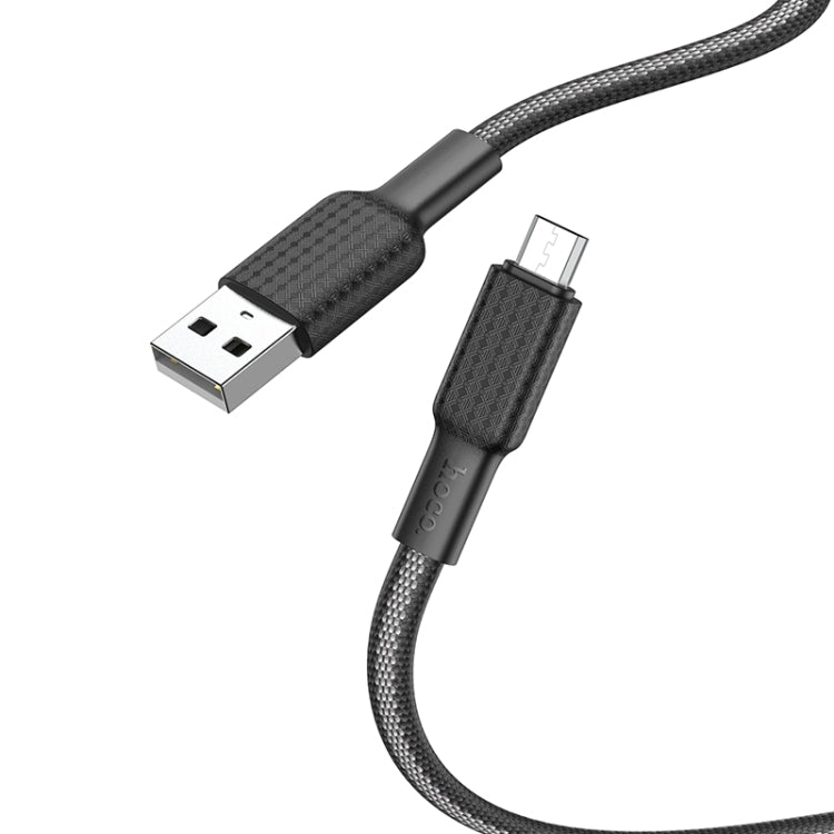 hoco X69 Micro USB Jaeger Charging Data Cable, Length: 1m(Black White) - Micro USB Cable by hoco | Online Shopping UK | buy2fix