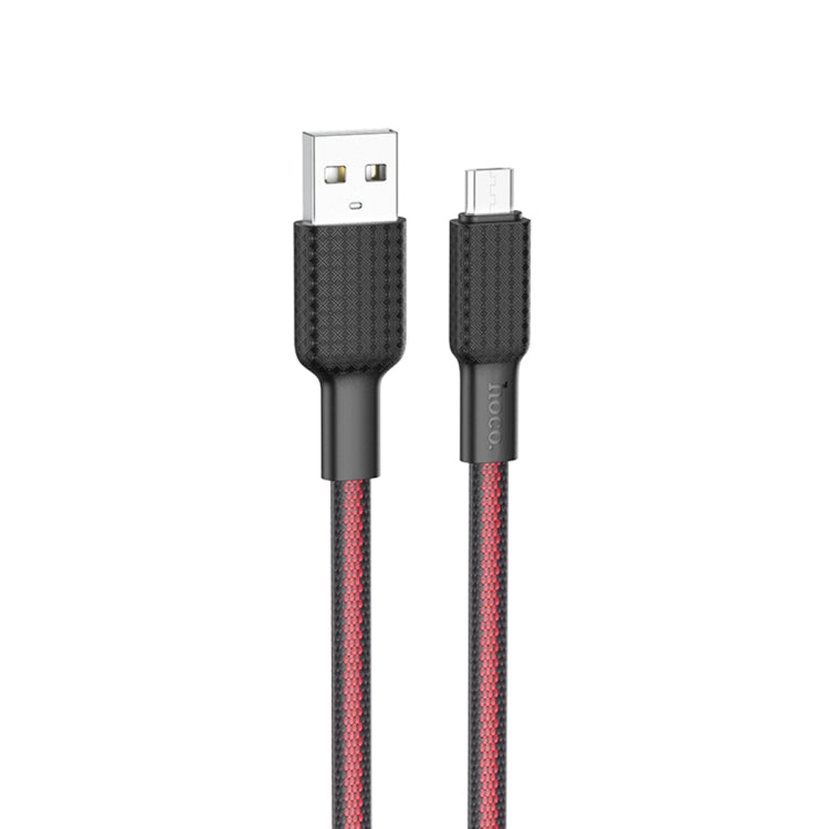 hoco X69 Micro USB Jaeger Charging Data Cable, Length: 1m(Black Red) - Micro USB Cable by hoco | Online Shopping UK | buy2fix