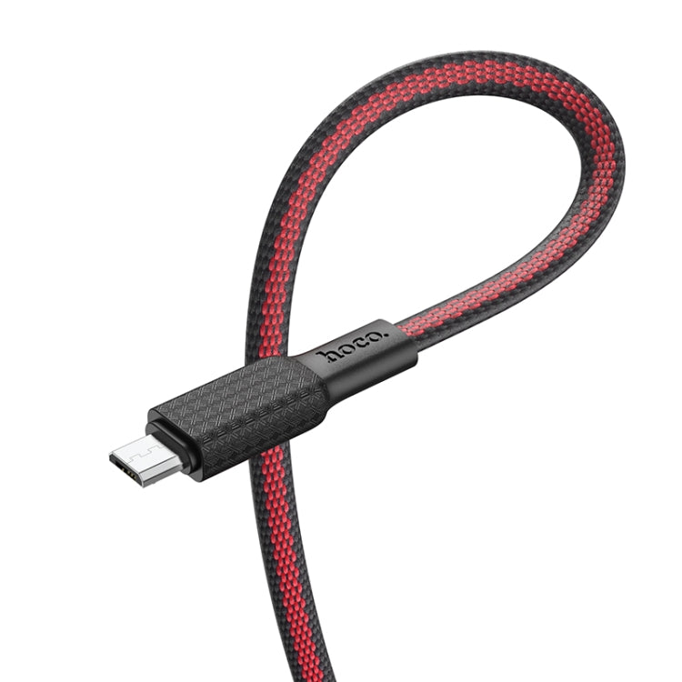 hoco X69 Micro USB Jaeger Charging Data Cable, Length: 1m(Black Red) - Micro USB Cable by hoco | Online Shopping UK | buy2fix