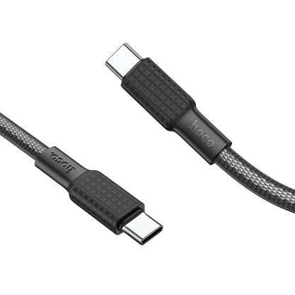 hoco X69 60W Type-C / USB-C to Type-C / USB-C Jaeger Charging Data Cable, Length: 1m(Black White) - USB-C & Type-C Cable by hoco | Online Shopping UK | buy2fix