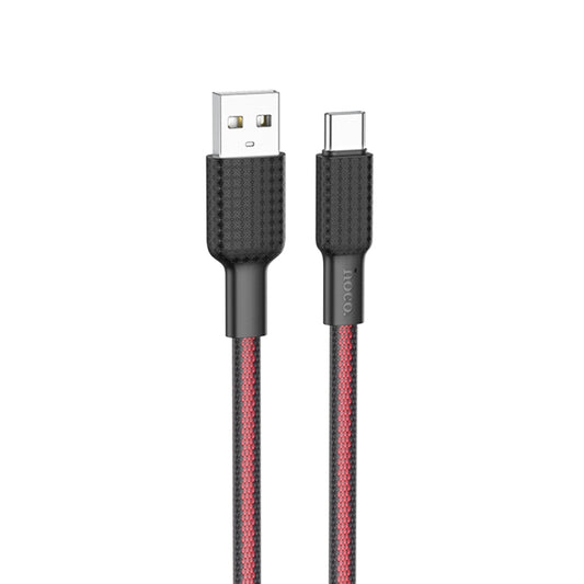 hoco X69 Type-C / USB-C Jaeger Charging Data Cable, Length: 1m(Black Red) - USB-C & Type-C Cable by hoco | Online Shopping UK | buy2fix