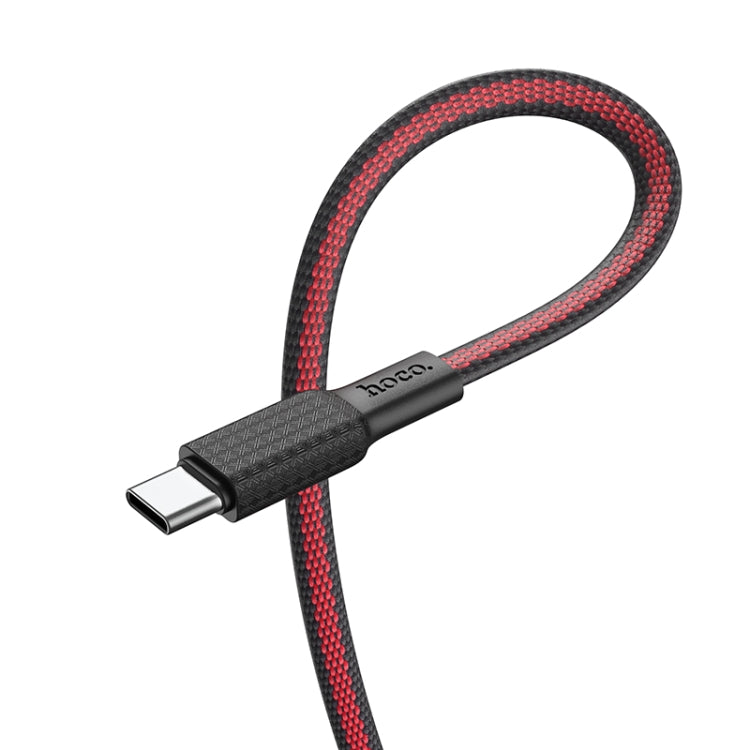 hoco X69 Type-C / USB-C Jaeger Charging Data Cable, Length: 1m(Black Red) - USB-C & Type-C Cable by hoco | Online Shopping UK | buy2fix