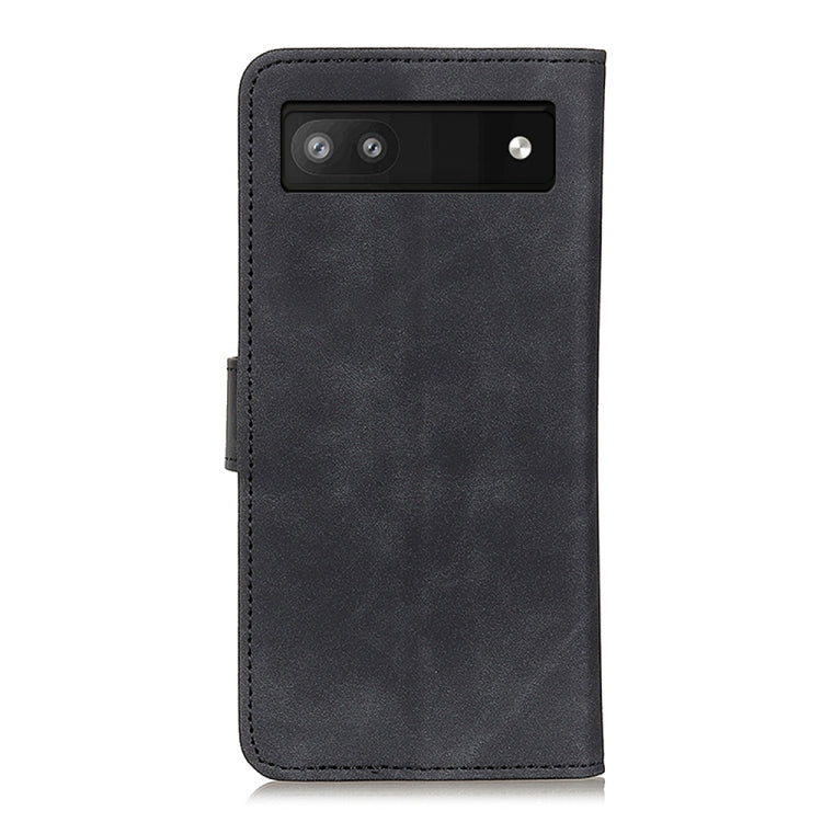 For Google Pixel 6a KHAZNEH Retro Texture Flip Leather Phone Case(Black) by buy2fix