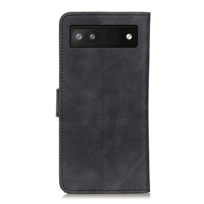 For Google Pixel 6a KHAZNEH Retro Texture Flip Leather Phone Case(Black) by buy2fix