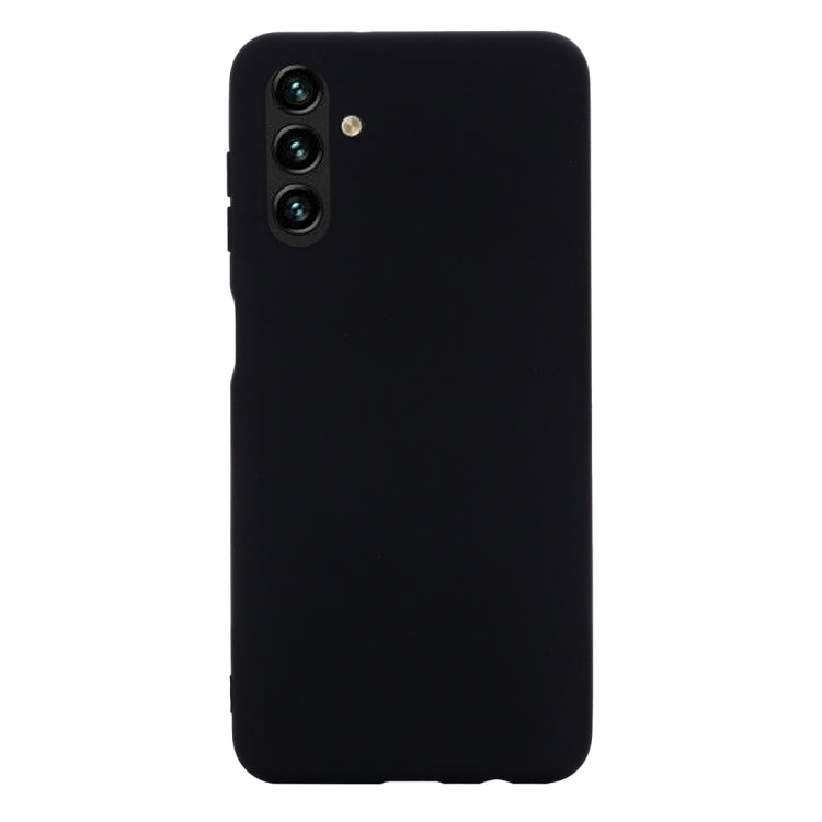 For Samsung Galaxy A13 5G Pure Color Liquid Silicone Phone Case(Black) by buy2fix