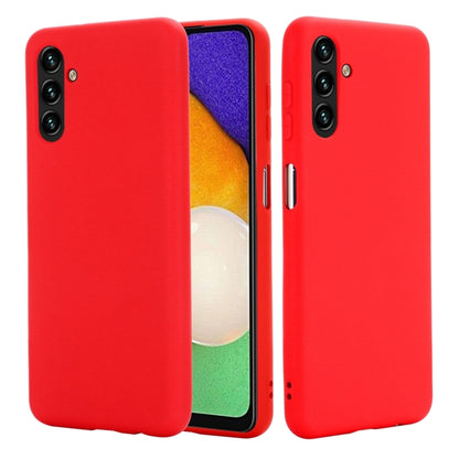 For Samsung Galaxy A13 5G Pure Color Liquid Silicone Phone Case(Red) by buy2fix