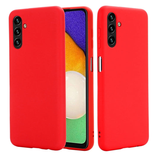 For Samsung Galaxy A13 5G Pure Color Liquid Silicone Phone Case(Red) by buy2fix