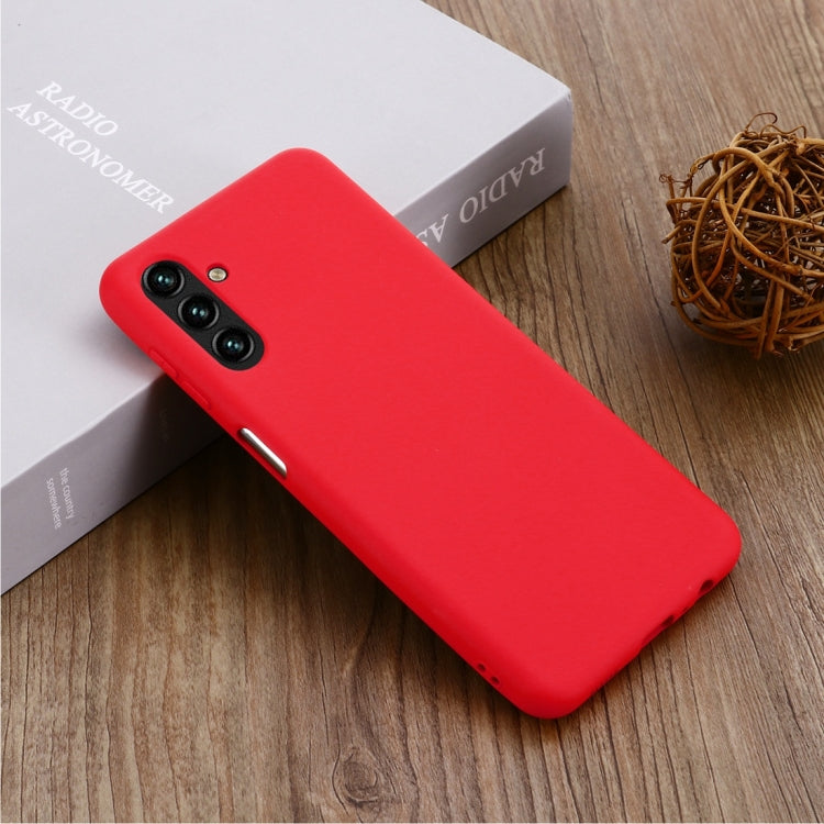 For Samsung Galaxy A13 5G Pure Color Liquid Silicone Phone Case(Red) by buy2fix