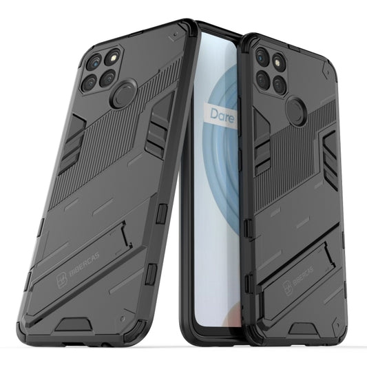 For OPPO Realme C21Y Punk Armor 2 in 1 PC + TPU Shockproof Phone Case(Black) by buy2fix