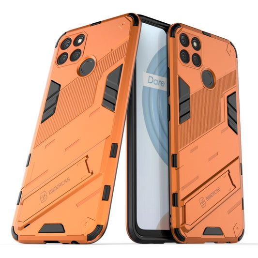 For OPPO Realme C21Y Punk Armor 2 in 1 PC + TPU Shockproof Phone Case(Orange) by buy2fix