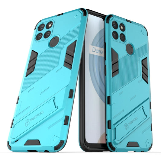 For OPPO Realme C21Y Punk Armor 2 in 1 PC + TPU Shockproof Phone Case(Blue) by buy2fix
