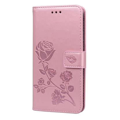 For Samsung Galaxy A13 5G Rose Embossed Leather Phone Case(Rose Gold) by buy2fix