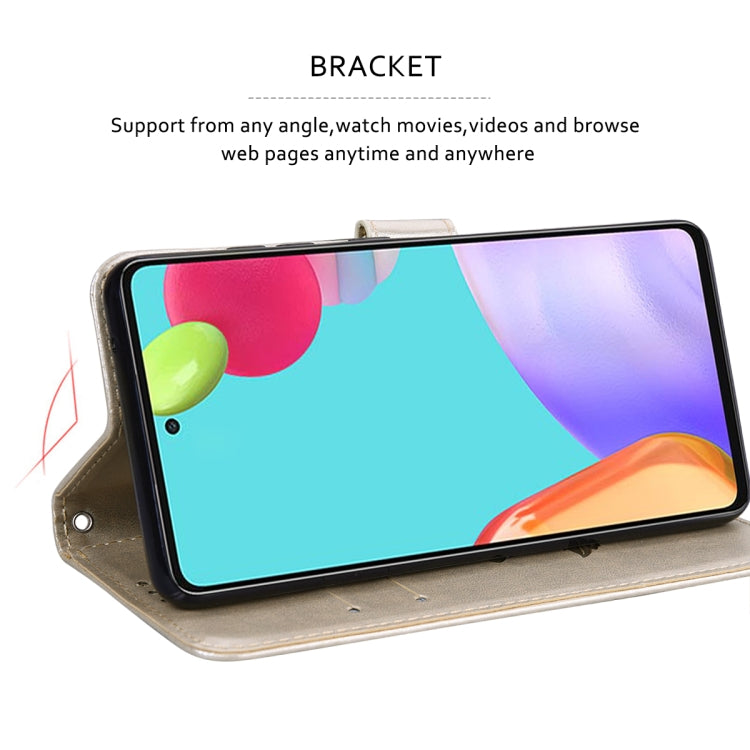 For Samsung Galaxy S22 Ultra 5G Rose Embossed Leather Phone Case(Gold) by buy2fix