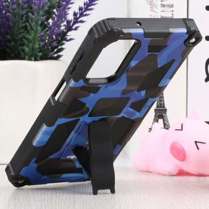 For Samsung Galaxy A13 5G Camouflage Armor Kickstand TPU + PC Magnetic Phone Case(Dark Blue) by buy2fix