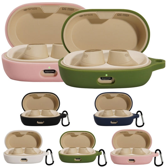 For Jabra Elite 7 Pro Silicone Earphone Protective Case with Hook(Black) by buy2fix