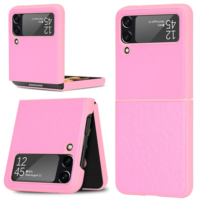 For Samsung Galaxy Z Flip3 5G Plain Texture Phone Case(Pink) by buy2fix