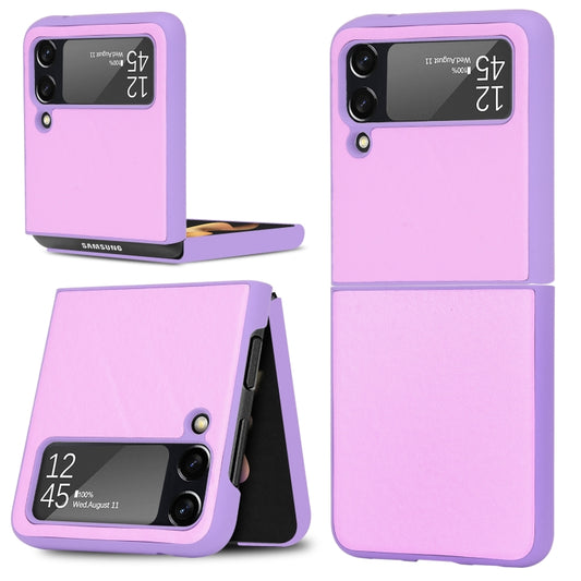 For Samsung Galaxy Z Flip3 5G Plain Texture Phone Case(Purple) by buy2fix