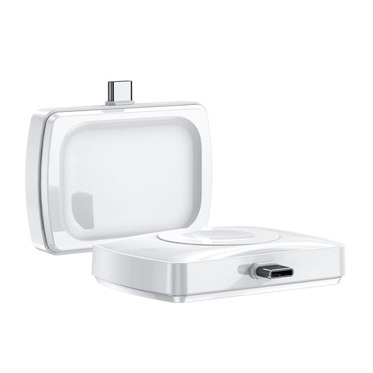 JJT-997 Type-C Interface Earphone and Watch Double-sided Wireless Charger for AirPods & iWatch(White) by buy2fix