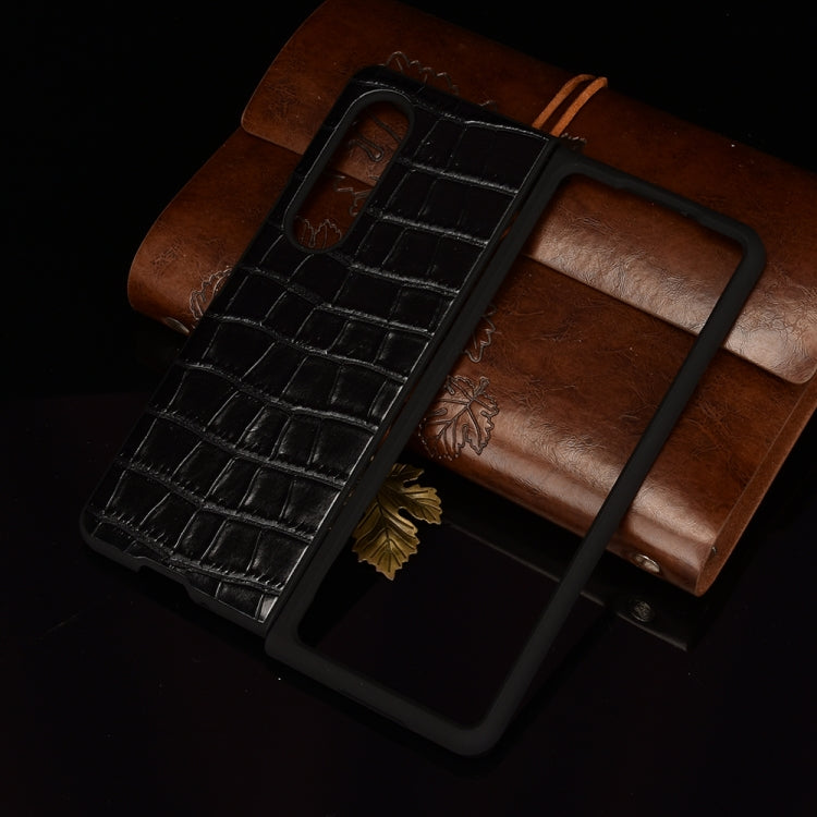 For Samsung Galaxy Z Fold3 5G Bamboo Texture Phone Case(Black) by buy2fix