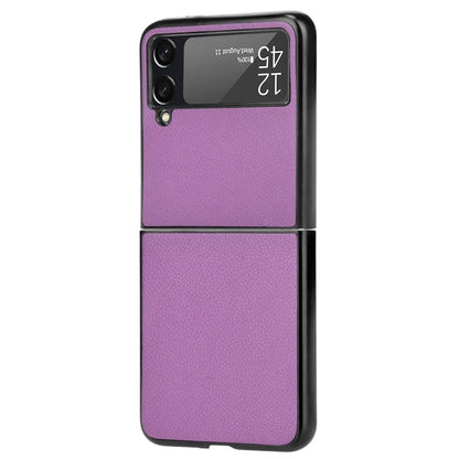 For Samsung Galaxy Z Flip3 5G Litchi Texture Phone Case(Purple) by buy2fix