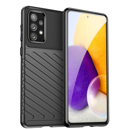 For Samsung Galaxy A73 5G Thunderbolt Shockproof TPU Soft Case(Black)