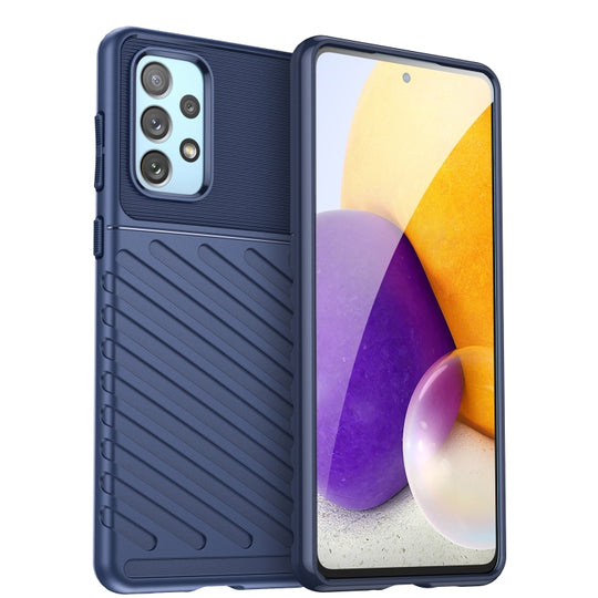 For Samsung Galaxy A73 5G Thunderbolt Shockproof TPU Soft Case(Blue)