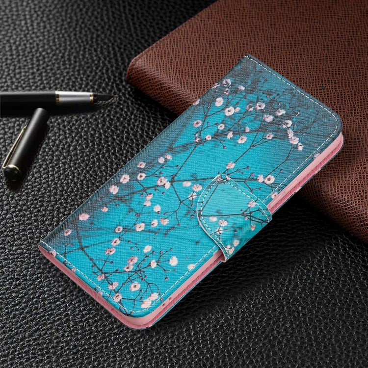 For Samsung Galaxy A53 5G Colored Drawing Pattern Leather Phone Case(Plum Blossom) by buy2fix