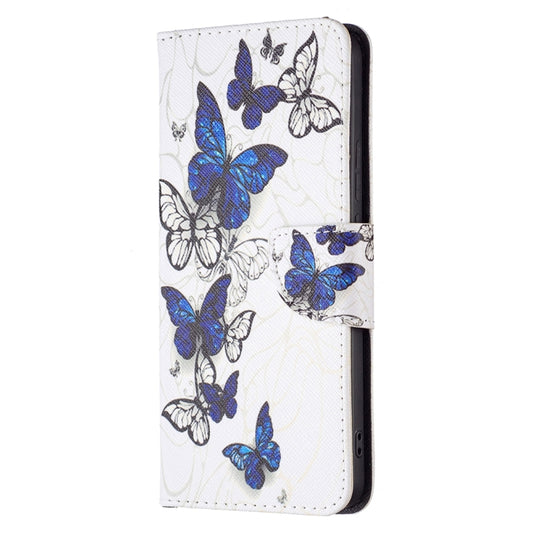 For Xiaomi Redmi Note 11 Pro / 11 Pro+ Colored Drawing Leather Phone Case(Blue Butterflies) by buy2fix