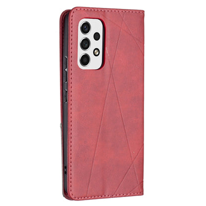 For Samsung Galaxy A53 5G Prismatic Invisible Magnetic Leather Phone Case(Red) by buy2fix