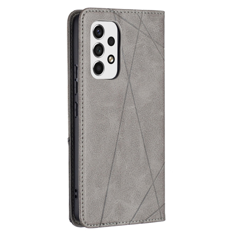 For Samsung Galaxy A53 5G Prismatic Invisible Magnetic Leather Phone Case(Grey) by buy2fix