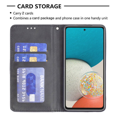 For Samsung Galaxy A53 5G Prismatic Invisible Magnetic Leather Phone Case(Black) by buy2fix