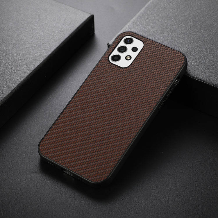 For Samsung Galaxy A53 5G Carbon Fiber Skin Phone Case(Brown) by buy2fix