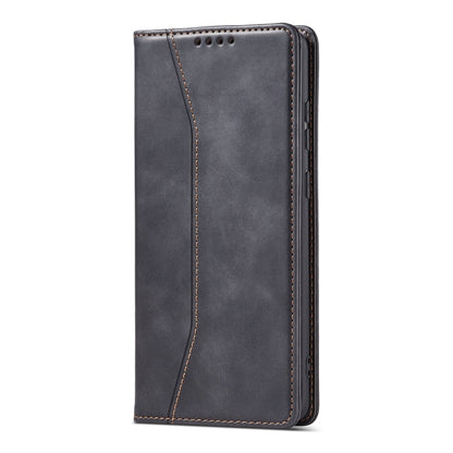 For Xiaomi Redmi Note 10 5G Magnetic Dual-fold Leather Phone Case(Black) by buy2fix