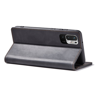 For Xiaomi Redmi Note 10 5G Magnetic Dual-fold Leather Phone Case(Black) by buy2fix