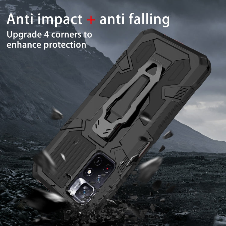 For Xiaomi Redmi Note 11 5G Armor Warrior PC + TPU Phone Case(Black) - Xiaomi Cases by buy2fix | Online Shopping UK | buy2fix