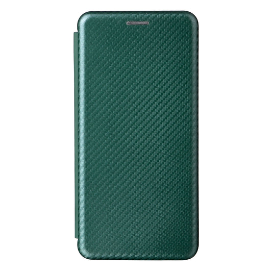 For Google Pixel 6a Carbon Fiber Texture Horizontal Flip Leather Phone Case(Green) by buy2fix