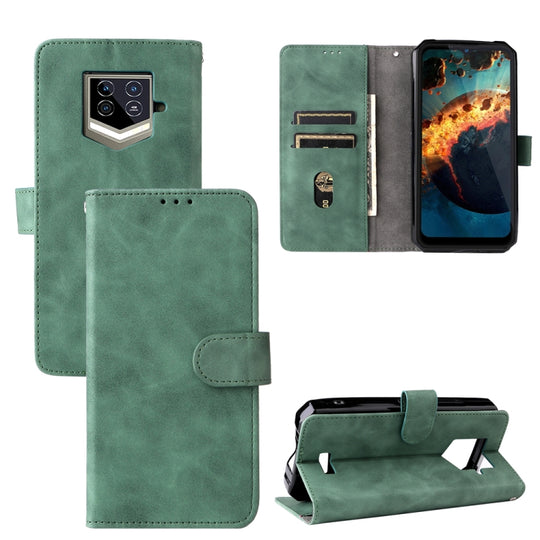 For Oukitel WP15 5G Solid Color Skin Feel Magnetic Buckle Leather Phone Case(Green)