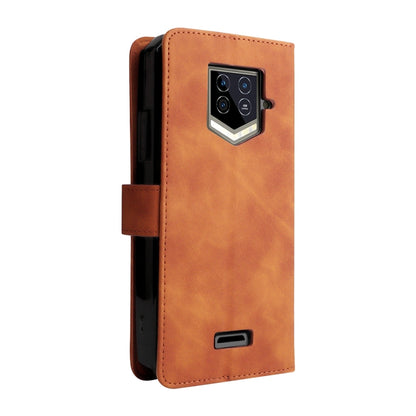 For Oukitel WP15 5G Solid Color Skin Feel Magnetic Buckle Leather Phone Case(Brown) - More Brand by buy2fix | Online Shopping UK | buy2fix