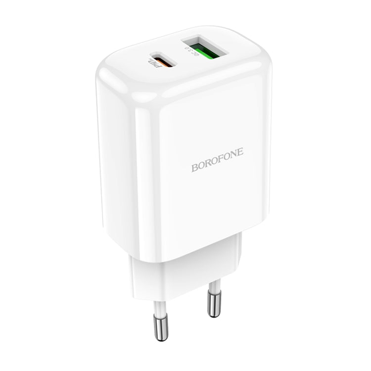 Borofone BN4 Potential PD20W Type-C + QC3.0 USB Charger, EU Plug(White) - Apple Accessories by Borofone | Online Shopping UK | buy2fix