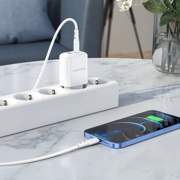 Borofone BN4 Potential PD20W Type-C + QC3.0 USB Charger, EU Plug(White) - Apple Accessories by Borofone | Online Shopping UK | buy2fix